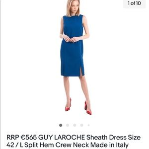NWT Guy Laroche Stunning Blue Dress Size 42 US 10